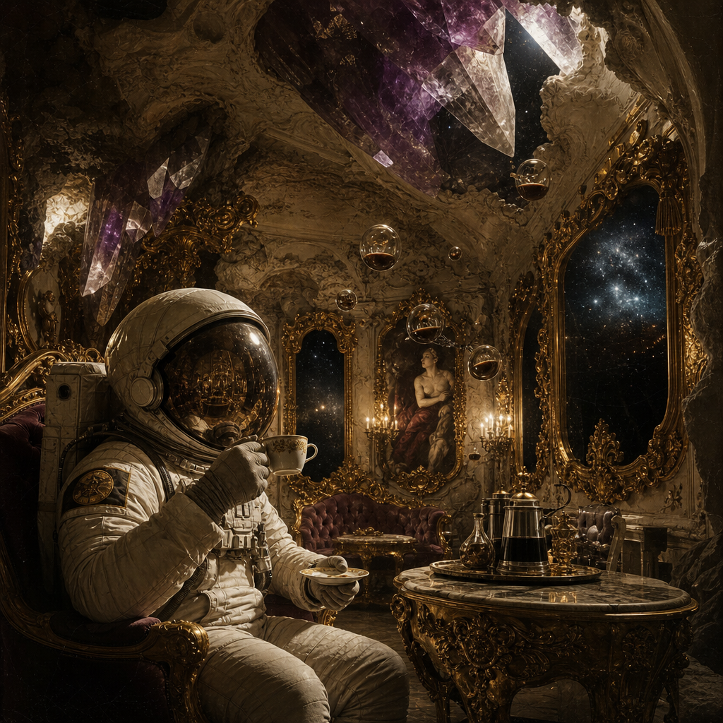 Astronaut in Gilded Geode
