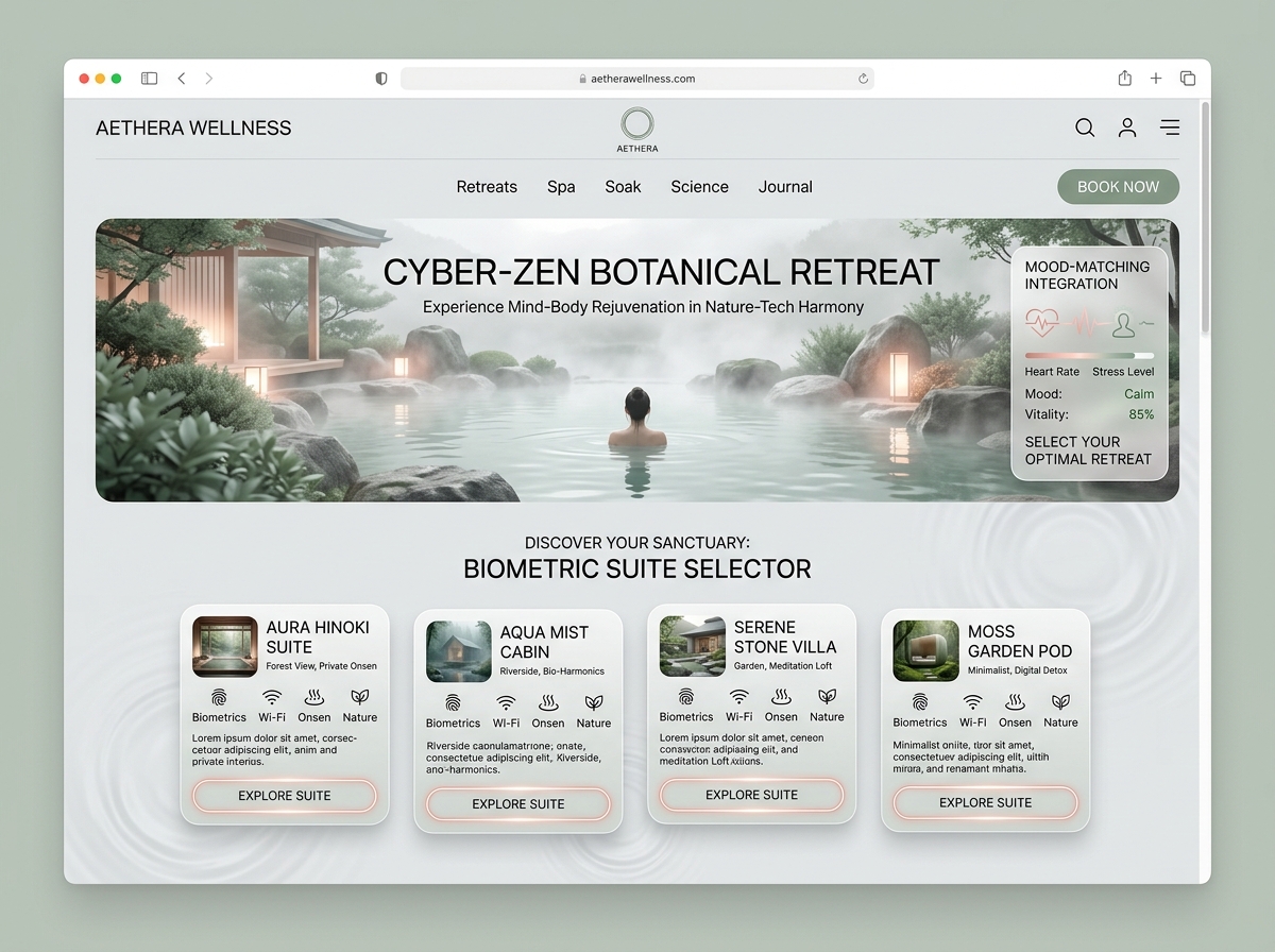 Cyber Zen Botanical Retreat UI