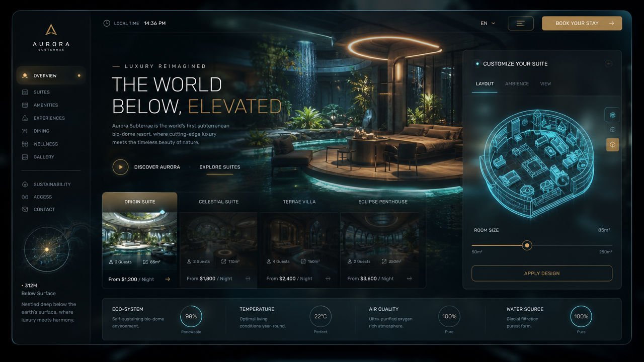 Subterranean Bio-Dome Luxury Interface
