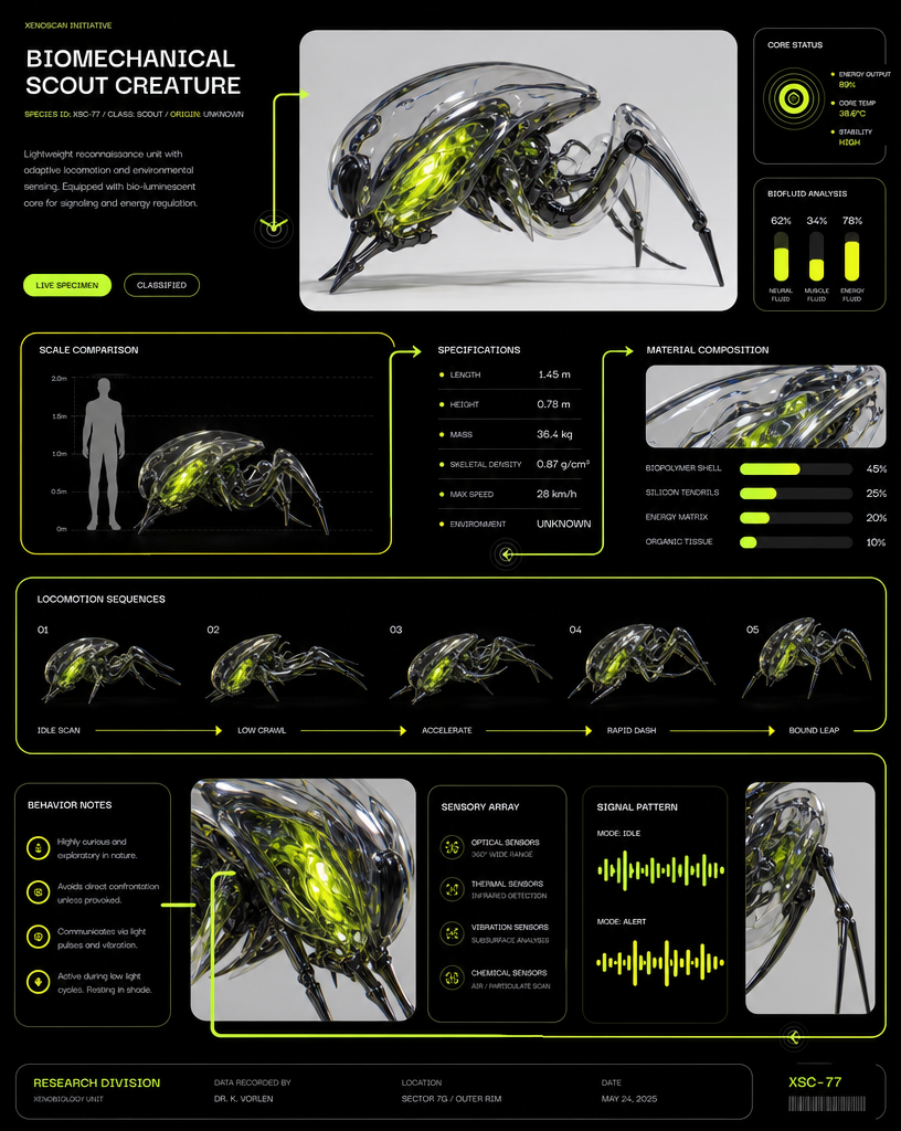 Biomechanical Alien Scout Concept