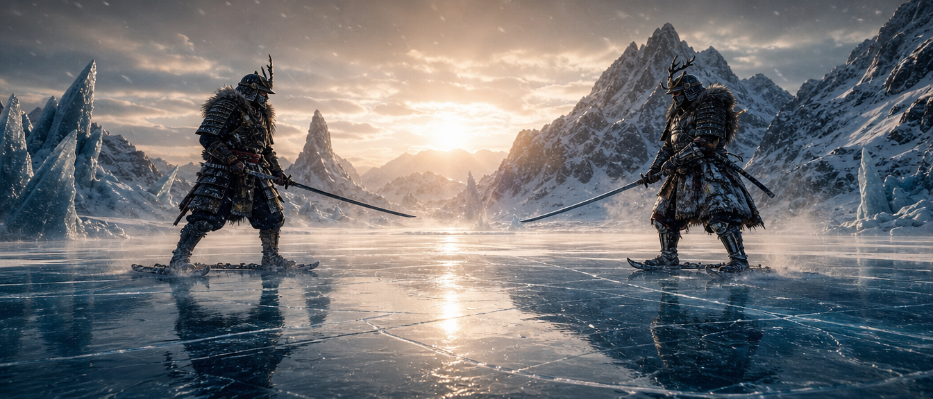 Samurai Duel On Frozen Tundra