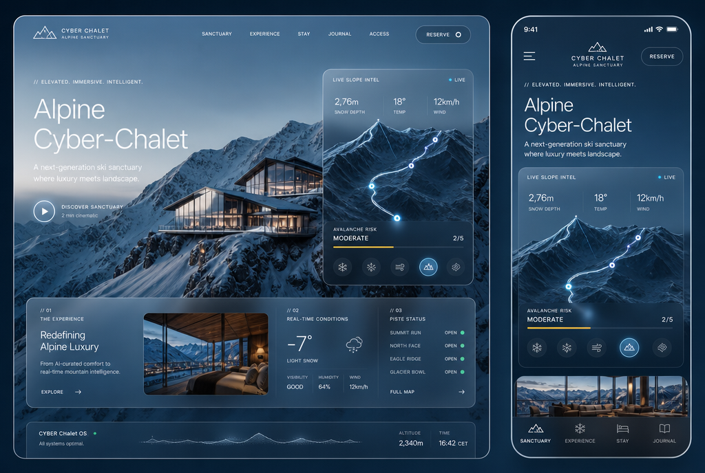 Alpine Cyber Chalet UI Showcase