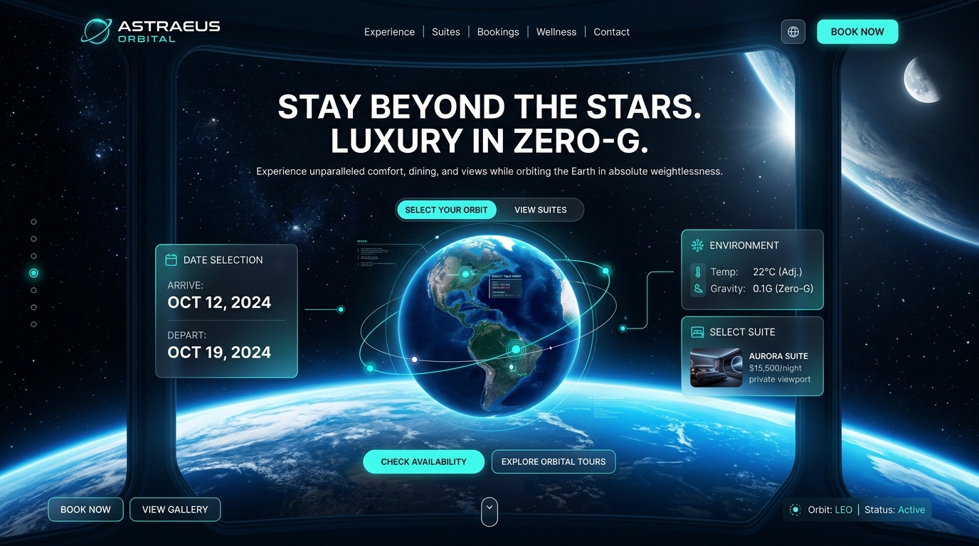 Orbit Luxury Hotel Interface