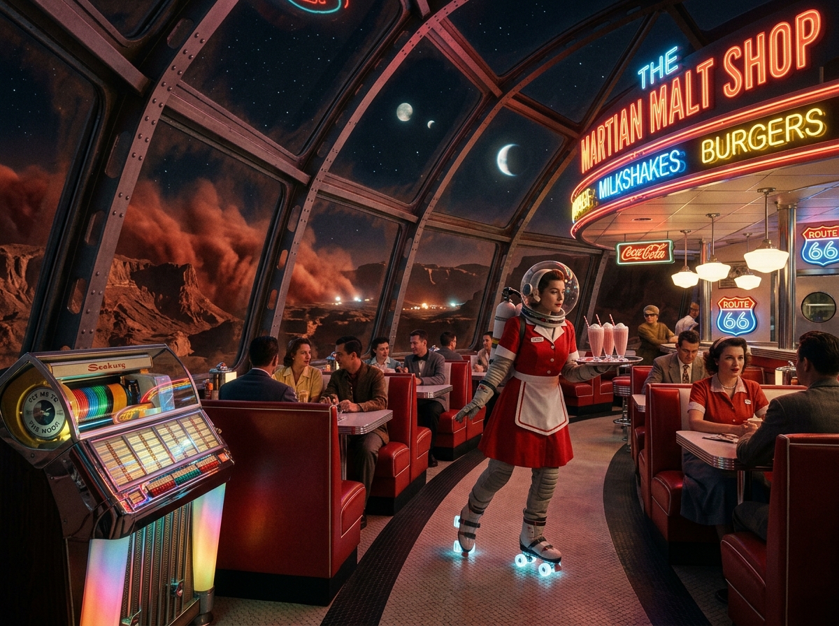 Martian Retro Diner Dreams