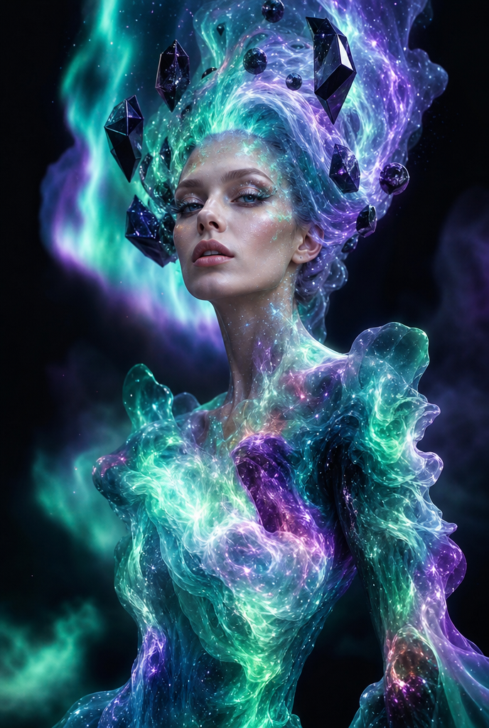 Gown Of Celestial Aurora