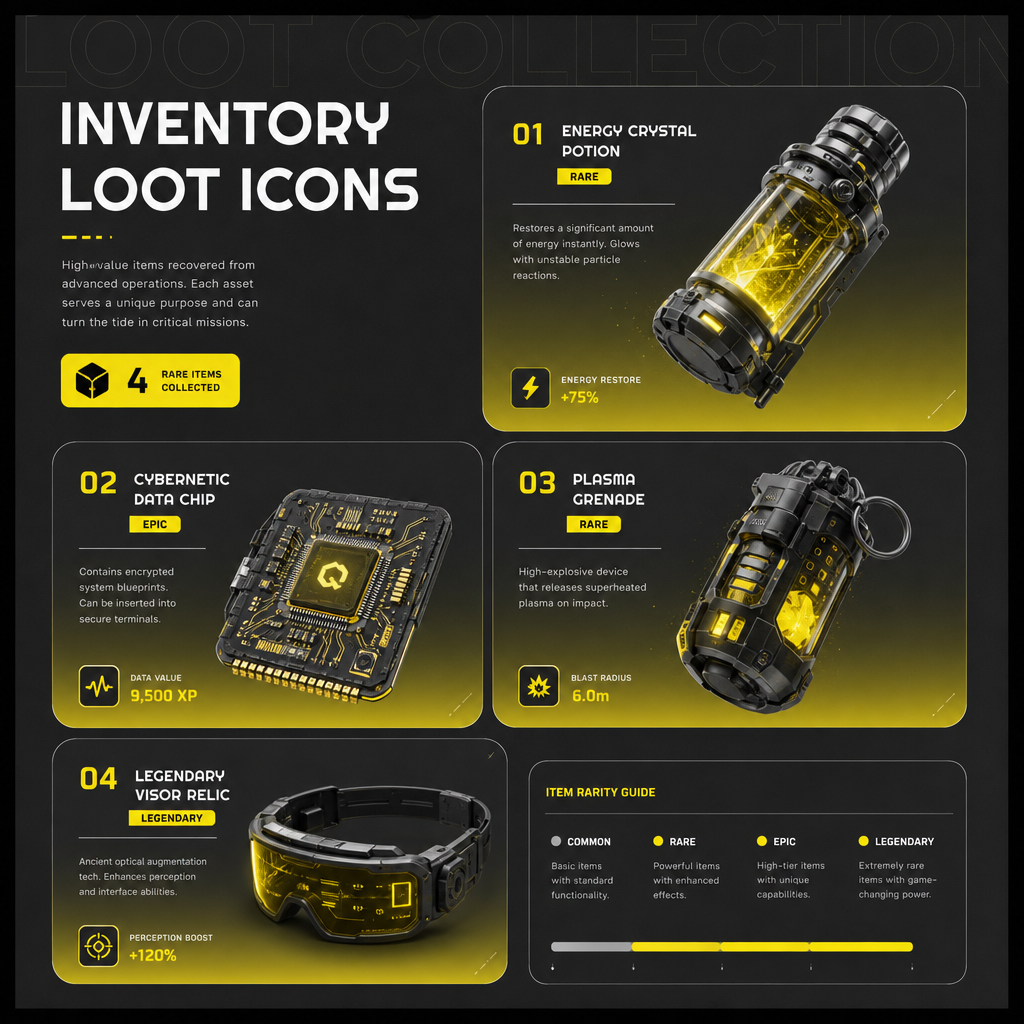 Cybernetic Inventory Loot Assets