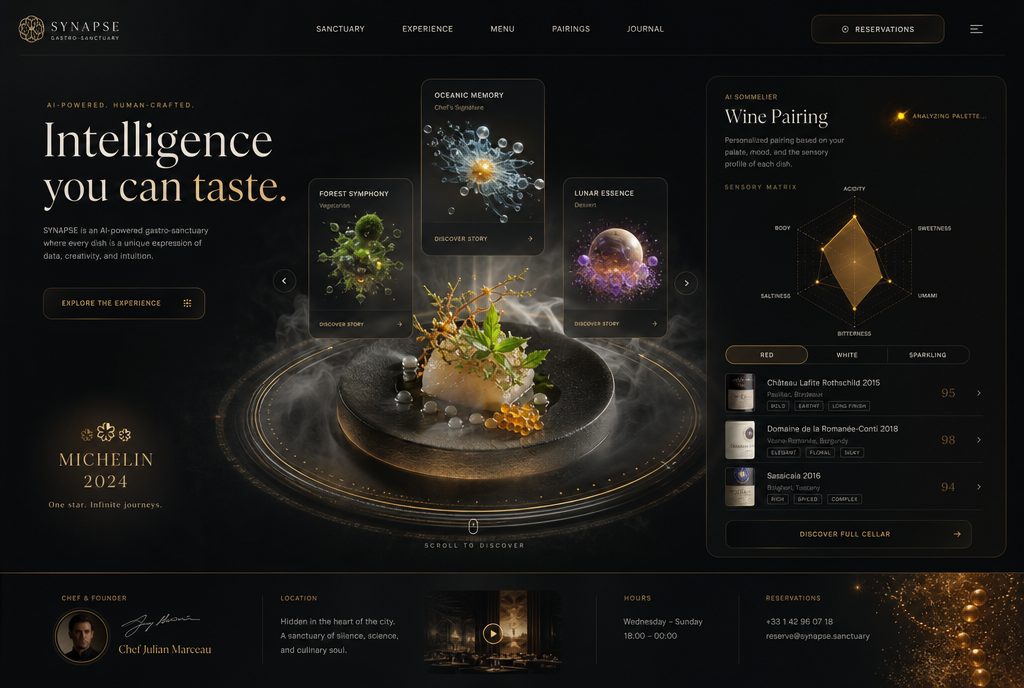 Luxury AI Gastronomy UI