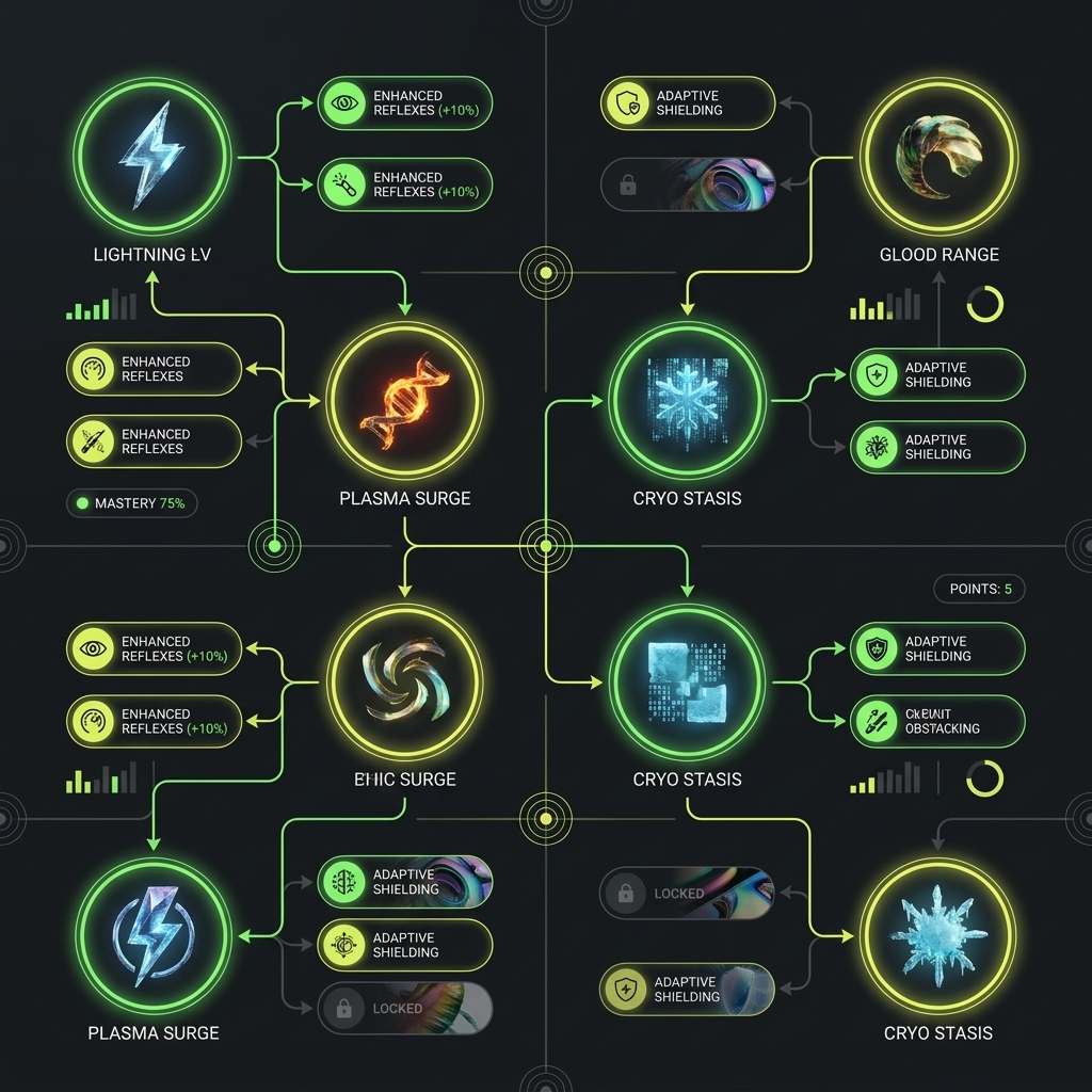 Neon Sci-Fi Skill Tree