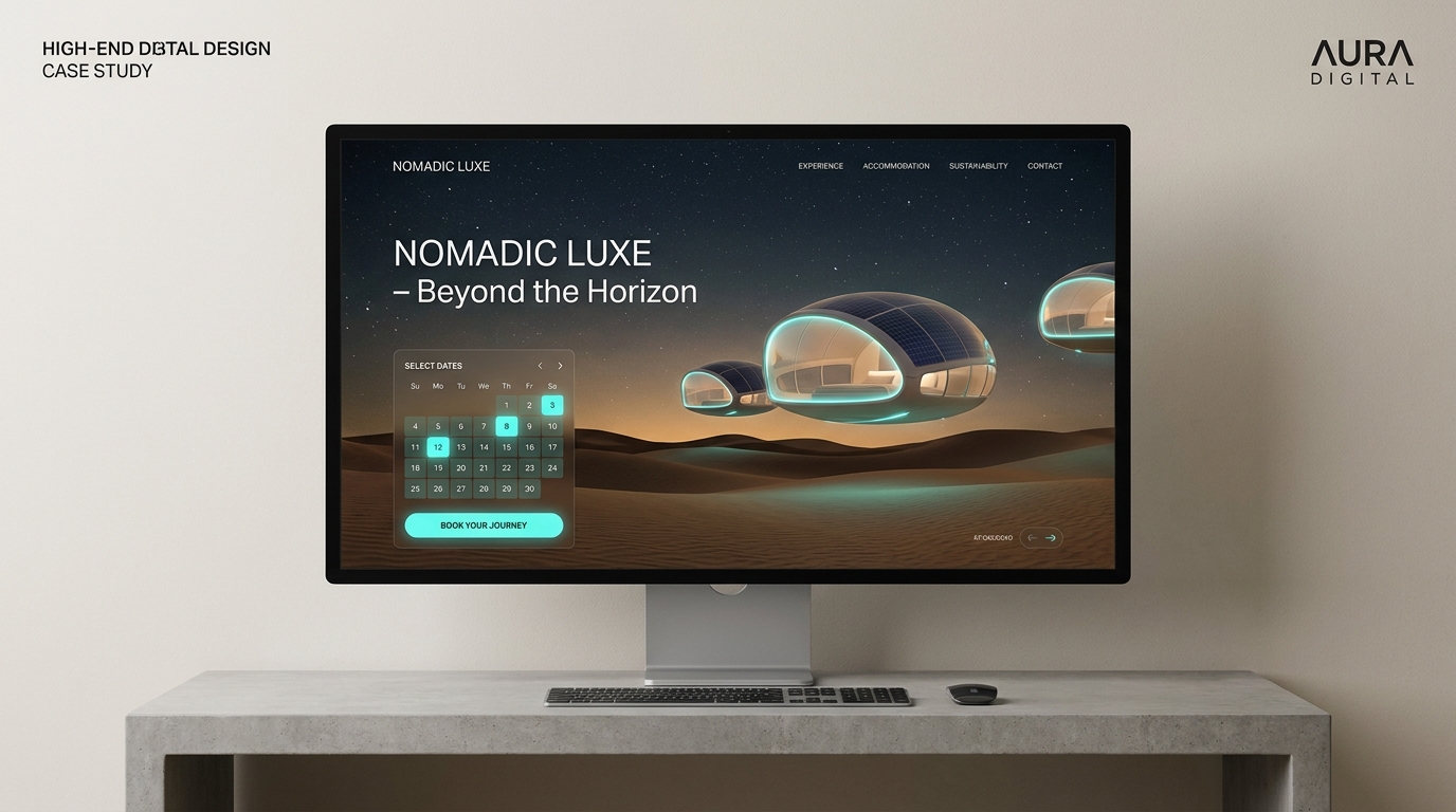 Luminous Desert Glamping Interface