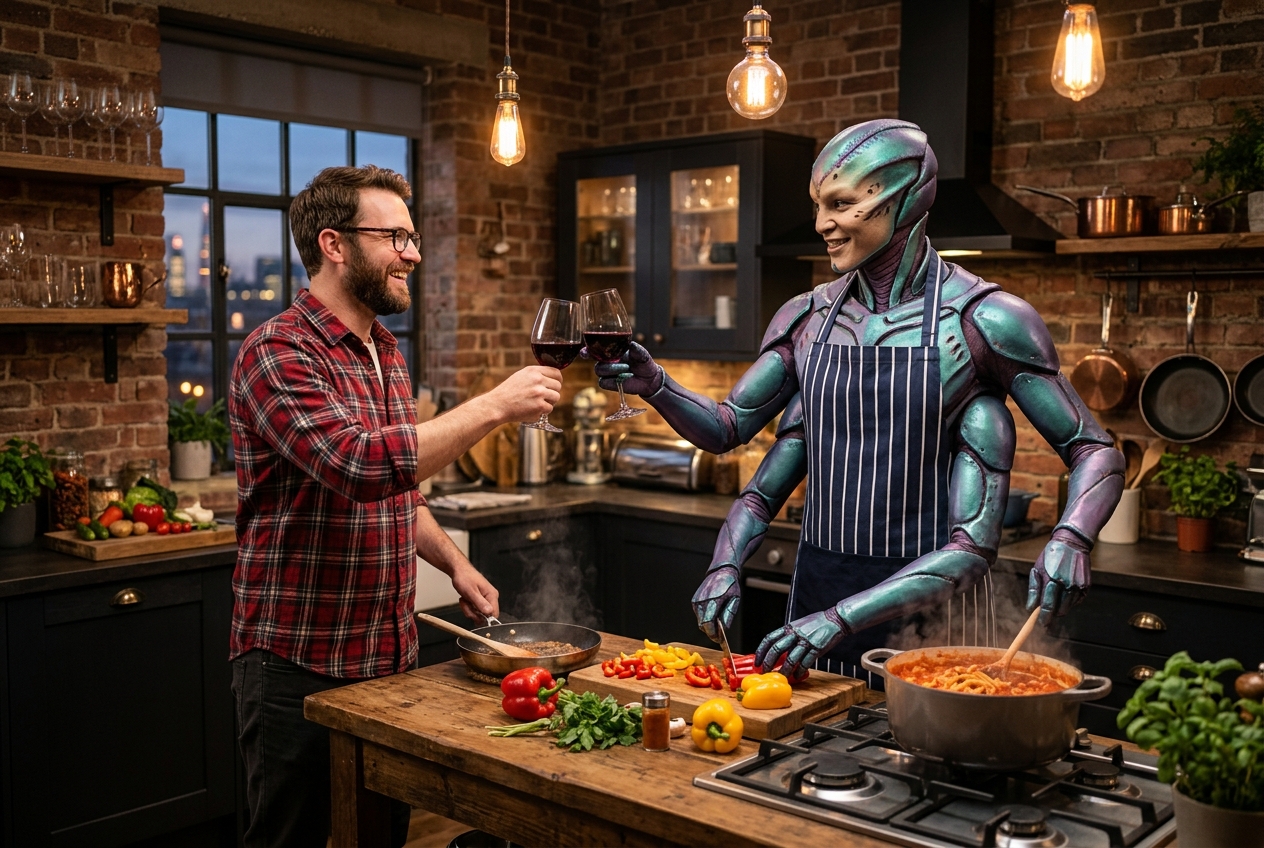 Culinary Toast In Industrial Loft