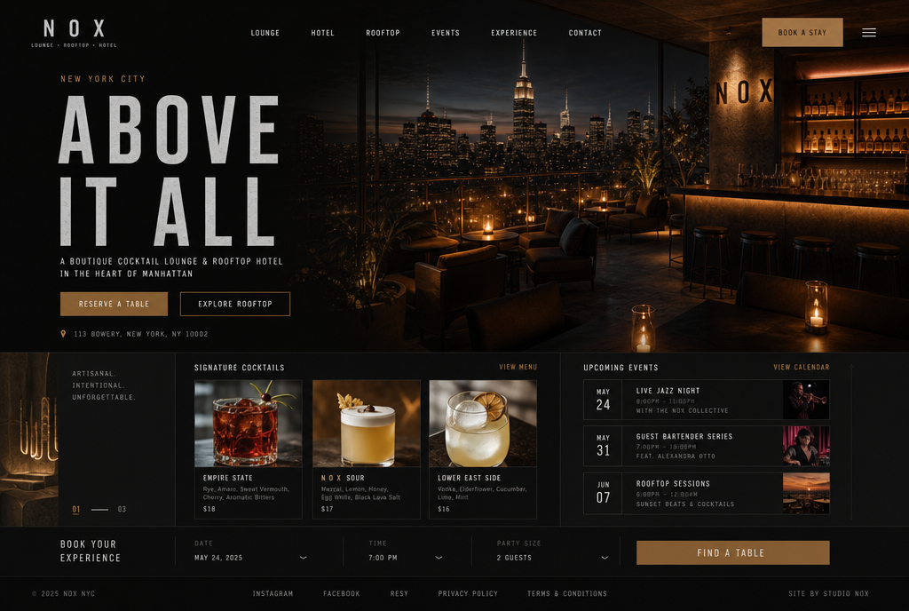 Urban Boutique Lounge UI